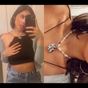 Agate!!!Beaded necklace